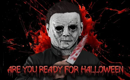 Vista 7 de COCOOO Michael Myers Máscaras y cuchillo de Halloween Horror Cosplay disfraz de látex