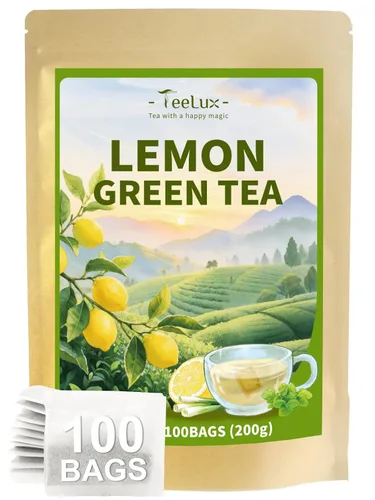 Vista 37 de TeeLux Bolsas de té verde menta, té verde con menta, menta verde y citronela, con cafeína, 100% real y natural, 100