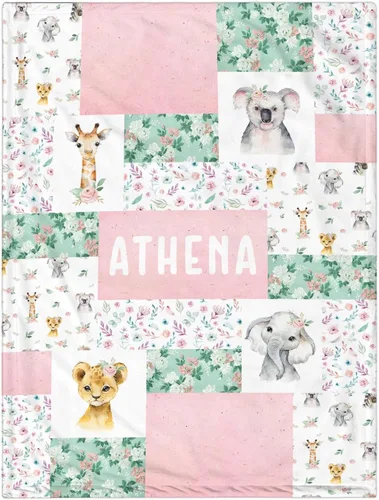 Vista 35 de Manta de bebé personalizada para niñas y niños, manta de bebé personalizada con nombre, mantas personalizadas con nombre para niños, manta de Linda
