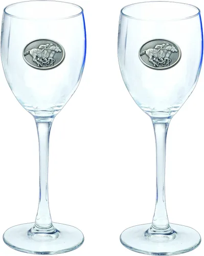 Vista 25 de Heritage Pewter Copas de vidrio de Arkansas, juego de 2, copas de vino de copa de 12 onzas, vidrio de peltre elaborado por expertos