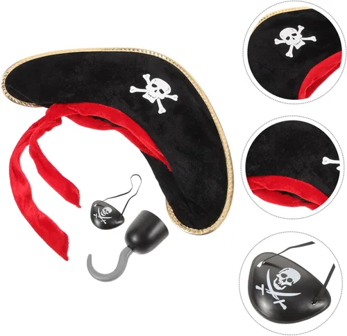 Vista 9 de balacoo 1 Set halloween party disfraces de halloween para niños DIY accessories pirate accessories kit caps halloween costumes pirate party favor