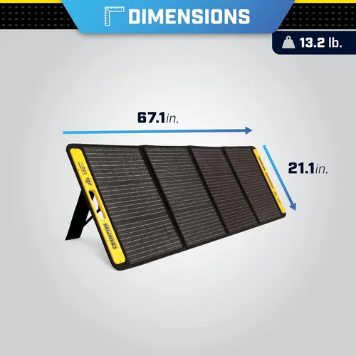 Vista 6 de Champion Power Equipment 201246 Paneles solares plegables portátiles de 120 vatios con cable de extensión y soporte