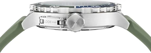 Vista 3 de Nautica NAPGLS113 Glenrock Lagoon Reloj de silicona grisazulverde para hombre, Verde
