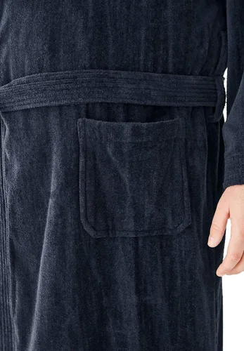 Vista 5 de KingSize Bata larga con capucha de terciopelo de rizo grande y alta para hombre