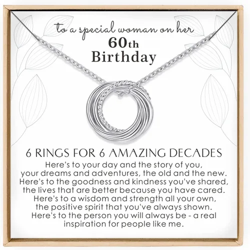 Vista 20 de Regalos de cumpleaños para mujer, collar de plata de ley 30, 40, 50, 60, 70, 80, 90, cumpleaños, 3, 4, 5, 6, 7, 8, 9, joyería de la década de 30