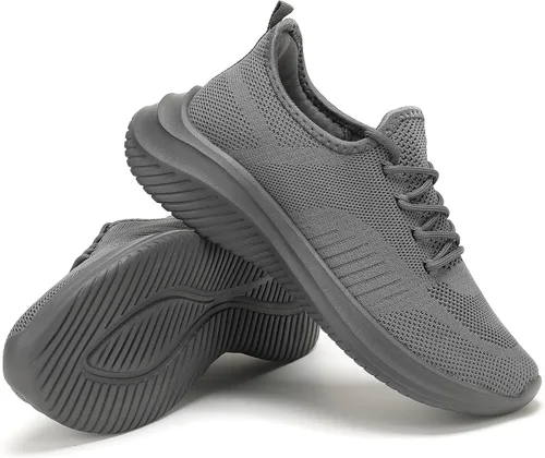 Vista 2 de LCGJR Zapatos de senderismo para hombre, ultraligeros, informales, sin cordones, para entrenamiento, tenis para hombre, malla transpirable, cómoda