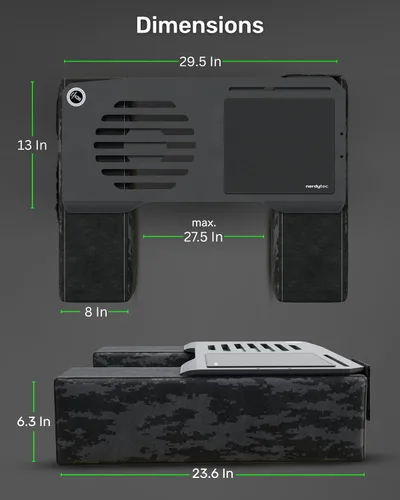 Vista 6 de Couchmaster® CYBOT - Escritorio ergonómico para cuadernos o equipos inalámbricos, incluyendo almohadas, alfombrilla de mouse