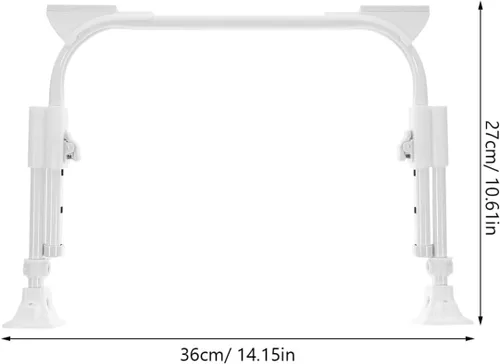 Vista 3 de MAGICLULU Pata de repuesto para escritorio de cama en forma de U plegable pata de mesa de metal ABS fuerte Metal ABS Build, Self Locking Base and