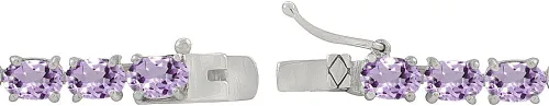 Vista 5 de B. BRILLIANT Pulsera para mujer, pulsera de piedra natal, 0.236 x 0.157 pulgadas, de corte ovalado, auténtica o sintética, pulseras de plata de ley