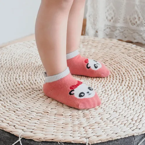 Vista 6 de Calcetines tobilleros antideslizantes para bebé, paquete de 12 para niños y niñas, calcetines de algodón para bebés Animal1