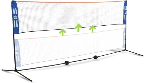Vista 10 de JOOLA HIT MIT - Juego de red de bádminton portátil de altura ajustable - Red multideporte de competición para interior o exterior para jugar