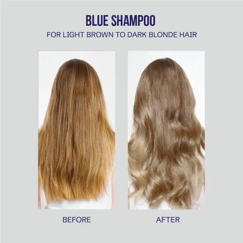 Vista 5 de Champú Oligo negro azul para cabello rubio, 8,5 onzas