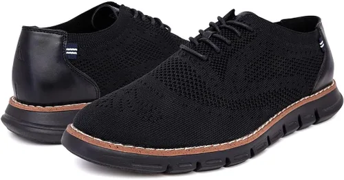 Vista 6 de Nautica Zapatos deportivos Oxford con cordones para hombre elegantes, cómodos e ideales para negocios o caminatas casuales