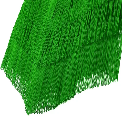 Vista 4 de Sywiyi Wonen's - Vestido de baile con flecos y lentejuelas brillantes, tango latino, Samba, con borlas y flecos, vestido de fiesta de noche