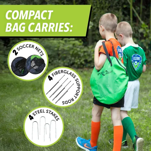 Vista 4 de Sport Squad Portable Soccer Goal Net Set