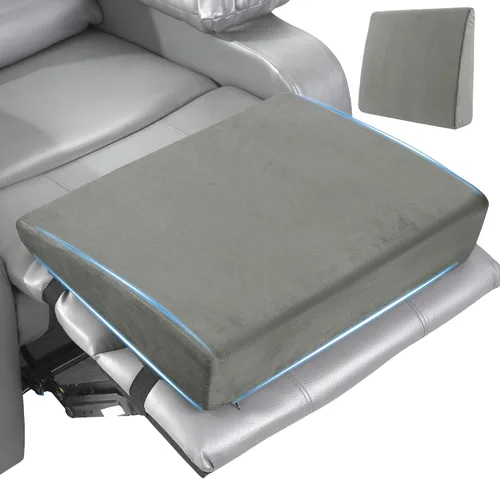 Vista 7 de MABOZOO Almohada de Cuña para Piernas de Sillón Reclinable, Cojín de Espuma Extra Grande para Reposapiés con Correas Ajustables, Extensor de Café
