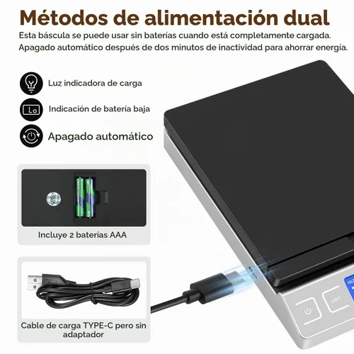 Vista 5 de TIPRE Báscula Digital de Envío Postal, Báscula de Correo con Soporte Abatible para Sobres, Báscula de Franqueo de 66lb/0.1oz para Paquetes, Pequeñas