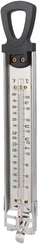 Vista 3 de Fahrenheit Celsius - Termómetro de doble escala para dulces de cocina, PVC transparente, resistente, duradero, de larga distancia, fácil de leer
