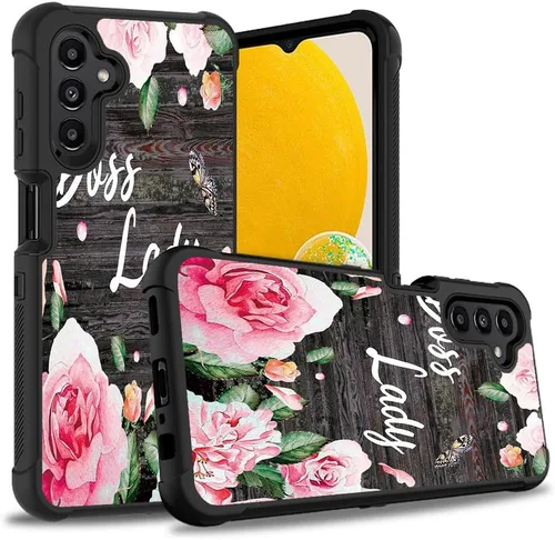 Vista 10 de Funda protectora para Samsung Galaxy A13 5G, resistente 3 en 1, de plástico duro híbrido y silicona suave, a prueba de golpes, funda protectora