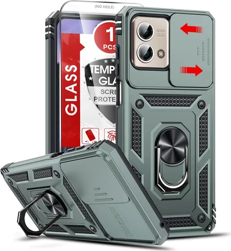 Vista 103 de LeYi Funda para Moto G Stylus 2022 4G (no compatible con 5G), funda para Moto G Stylus con 2 protectores de pantalla, funda protectora de grado Oro