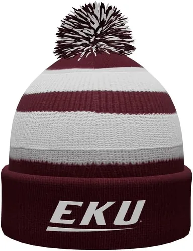 Vista 45 de NCAA Prime - Gorro de punto de invierno con pompón plegable