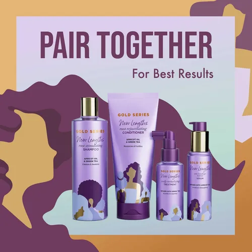 Vista 6 de Pantene Gold Series New Lengths - Tratamiento revitalizante para el cuero cabelludo, 4.2 onzas líquidas con infusión de té verde, hidrata, fortalece