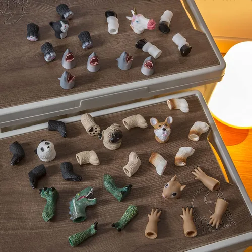 Vista 9 de Handi - Marioneta de mano con diseño de ardilla, marionetas de animales para el dedo para niños.