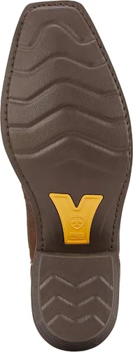 Vista 5 de Ariat Heritage Roughstock - Botas de trabajo de cuero con punta cuadrada para hombre Rowdy marrón aceitado (Brown Oiled Rowdy)
