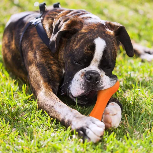 Vista 3 de Juguetes para perros para masticadores agresivos, juguete de hueso de perro súper masticable, resistente, para perros grandes y medianos, raza