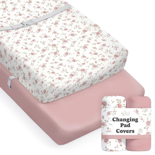 Vista 39 de Sábanas de cuna neutrales - Sábanas bajeras ajustadas para cuna de bebé para niña y niño - 2 unidades para colchón estándar y de niños pequeños