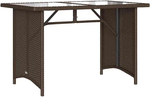 Vista 5 de 3-Seater Outdoor PE Rattan Sofa for Garden Patio, Brown