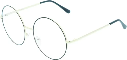 Vista 4 de zeroUV Gafas grandes de gran tamaño con marco de metal transparente y círculo redondo