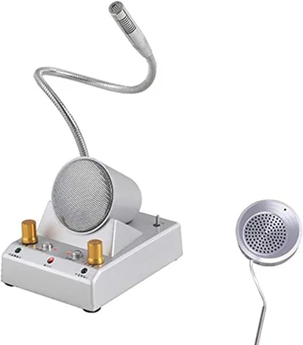 Vista 3 de Altavoz de ventana Intercomunicador Sistema de intercomunicación de altavoz de ventana de doble manera An-ti-Interferencia Micrófono