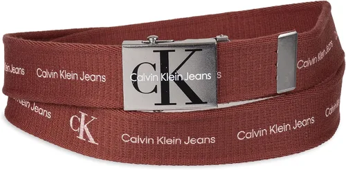 Vista 3 de Calvin Klein de los hombres ajustable Firma algodón belt-white