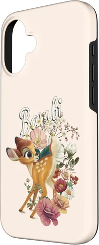 Vista 2 de Funda con logotipo de retrato floral Bambi para iPhone 16 Disney