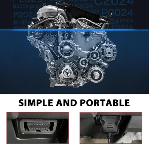 Vista 5 de Escáner OBD2 con probador de batería, herramienta de diagnóstico de automóvil para verificar la luz del motor y limpiar códigos de error, lector