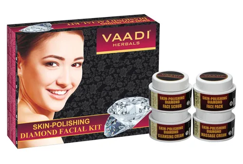 Vista 2 de Vaadi Herbals Kit facial – Kit facial de diamante para pulir la piel, todo natural, adecuado para todo tipo de piel y tanto para hombres como