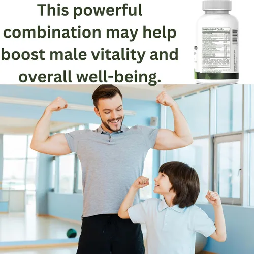 Vista 7 de Suplemento de próstata para hombres - Saw Palmetto, Pygeum Africanum, Beta Sitosterol, Zinc - Flujo urinario y apoyo para el control de la vejiga