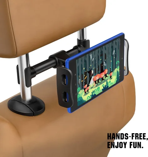 Vista 2 de MoKo Soporte para reposacabezas para teléfono/tableta, soporte ajustable para tableta para dispositivos de 4 a 12.9 pulgadas, compatible con iPhone