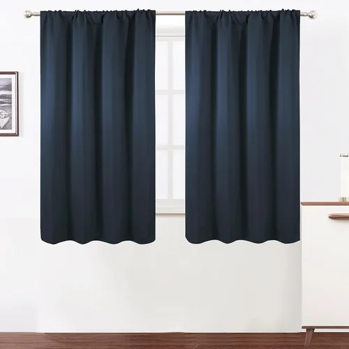 Vista 108 de LEMOMO Cortinas opacas de 42 x 54 pulgadas, juego de 2 paneles de cortinas con aislamiento térmico para oscurecer la habitación