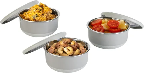 Vista 8 de Recipiente de aderezo de ensalada de acero inoxidable Lille Home, recipientes pequeños a prueba de fugas con tapas, beige