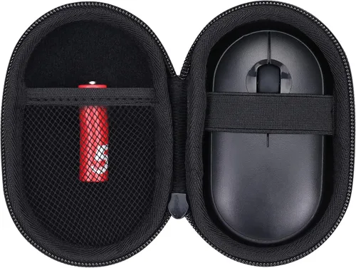 Vista 2 de Khanka Funda rígida compatible con Logitech Pebble M350 M355 i345 i345 mouse inalámbrico Bluetooth, solo funda (negro)