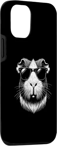Vista 3 de iPhone 15 Cool conejillo de indias con gafas de sol de conejillo de indias amante caso