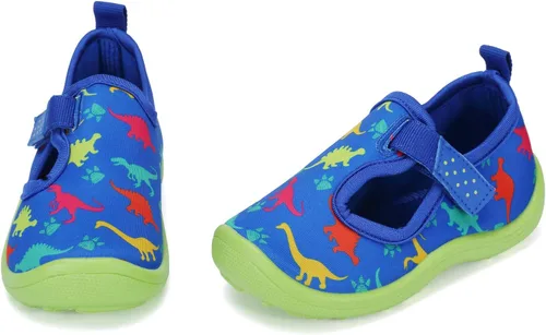 Vista 2 de FANTURE Zapatos de agua para niños y niñas, lindas sandalias acuáticas, playa, piscina, parque acuático, tenis acuáticos, para niños pequeños
