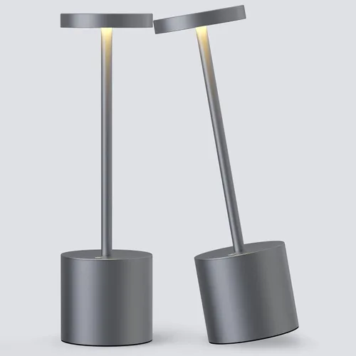 Vista 13 de Pack de 2 lámparas de mesa inalámbricas, lámpara de escritorio recargable con batería LED de 5000 mAh, metálica, USB, portátil, lámpara de mesa