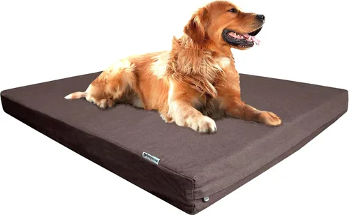 Vista 45 de Dogbed4less Cama de espuma de memoria para perros, ortopédica, con gel refrescante, forro impermeable con funda exterior duradera lavable
