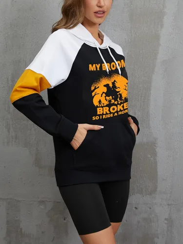 Vista 3 de MORCHOY Sudadera con capucha de manga larga con cordón para mujer, casual, holgada, con bolsillos