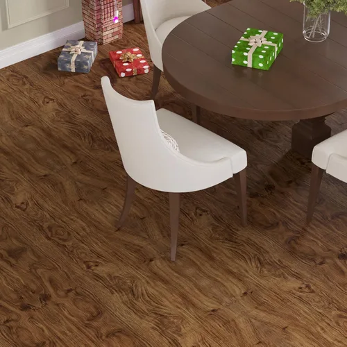 Vista 6 de Homease Piso de Vinilo con Grano de Madera 15.7" x 118" Rollo Marrón, Azulejos de Piso Autoadhesivos Impermeables, Superficie Extra Resistente al