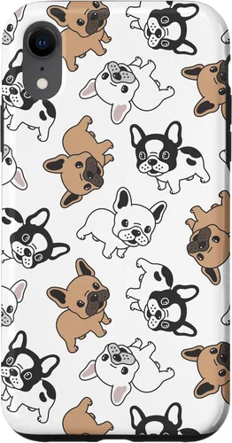 Vista 24 de iPhone 16 Cute French Bulldog Pattern Case