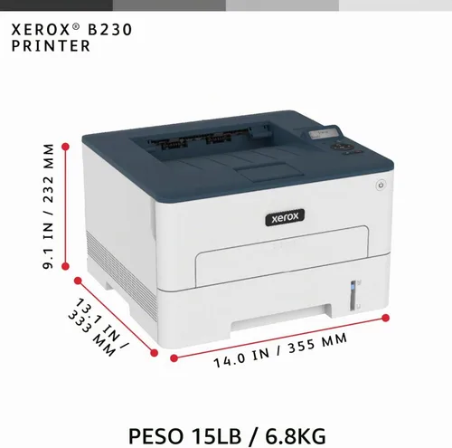 Vista 2 de Impresora Xerox B230/DNI, láser en blanco y negro, inalámbrica Compact design, 36 ppm black and white printing, hassle-free wireless setup, low